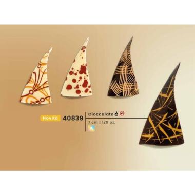 Cod.40883 - triangoli assortiti cioccolato fondente - pz.150 - mm.70x30 - wafer farma decor
