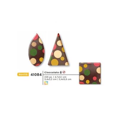 Cod.41084 - tris perle di figure cioccolato - pz.226 - wafer farma decor