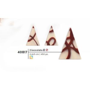 COD.40817 - TRIANGOLO IN CIOCCOLATO FONDENTE PZ290 - WAFER FARMA DECOR