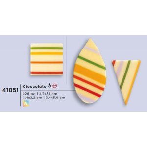 COD.41051 - TRIS DI FIGURE CIOCCOLATO - PZ.226 - WAFER FARMA DECOR